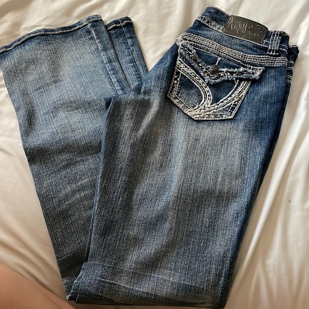Atiya womens jeans, medium washed